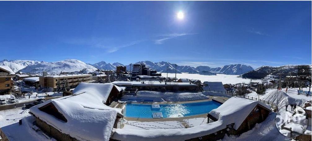 Superbe Studio Avec Vue Exceptionnelle Alpe d'Huez Exteriör bild
