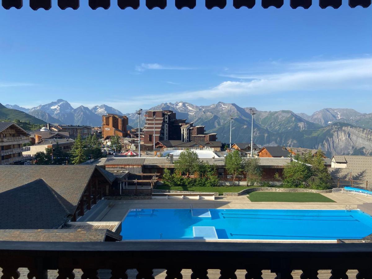 Superbe Studio Avec Vue Exceptionnelle Alpe d'Huez Exteriör bild